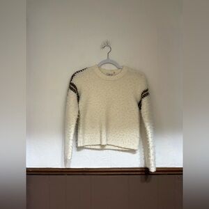 Madewell | Cream Printed Knit Sweater